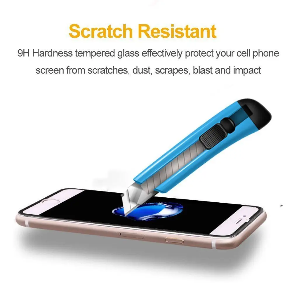 Закаленное стекло для iphone 8 6 6S 7 Plus 5 5S SE полная защита экрана 3D алюминиевый сплав