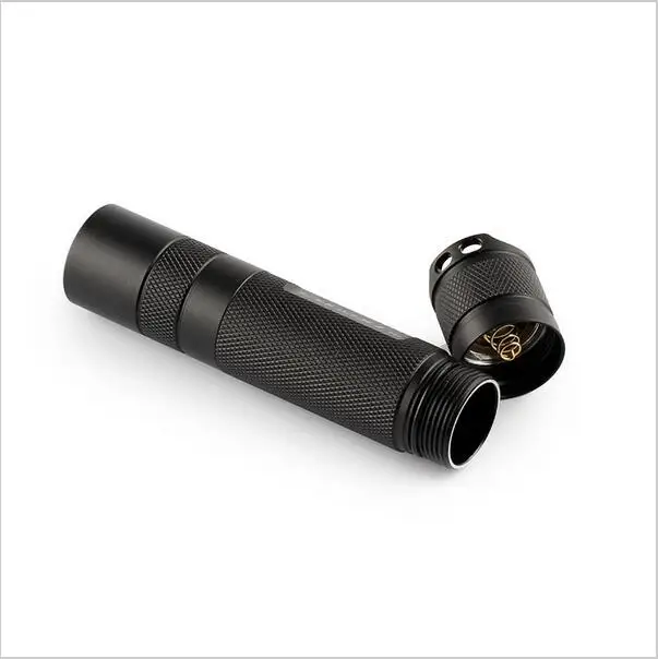 Светодиодный фонарик Convoy S2 + черный УФ фонарь 365 нм nichia 365UV side OP reflector