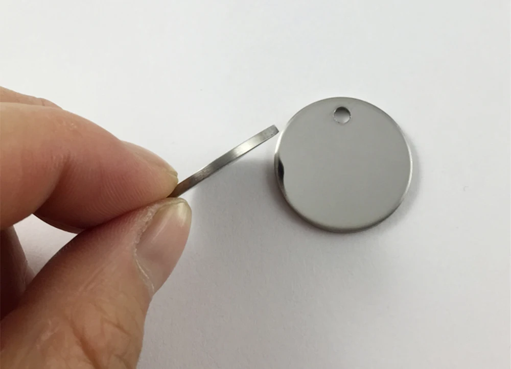 1000 шт./лот DIY серебряный тон круглые пустые штампованные подвески из нержавеющей