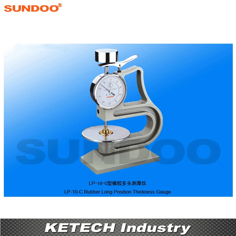 

Sundoo LP-10-C Vulcanized Rubber and Plastic Long Position Rubber Thickness Gauge