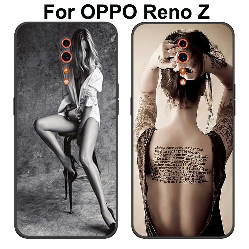 Чехол для OPPO Reno Z Модный стильный силиконовый мягкий чехол из ТПУ PCDM10 бампер чехлы
