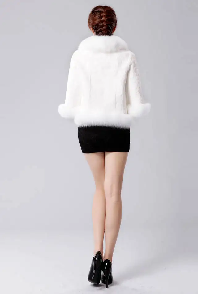 Новинка зимний женский длинный плащ с воротником из натурального Лисьего меха