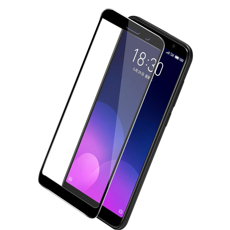 Закаленное стекло для Meizu M6T Meilan 6T цветная полноэкранная защитная пленка Синий