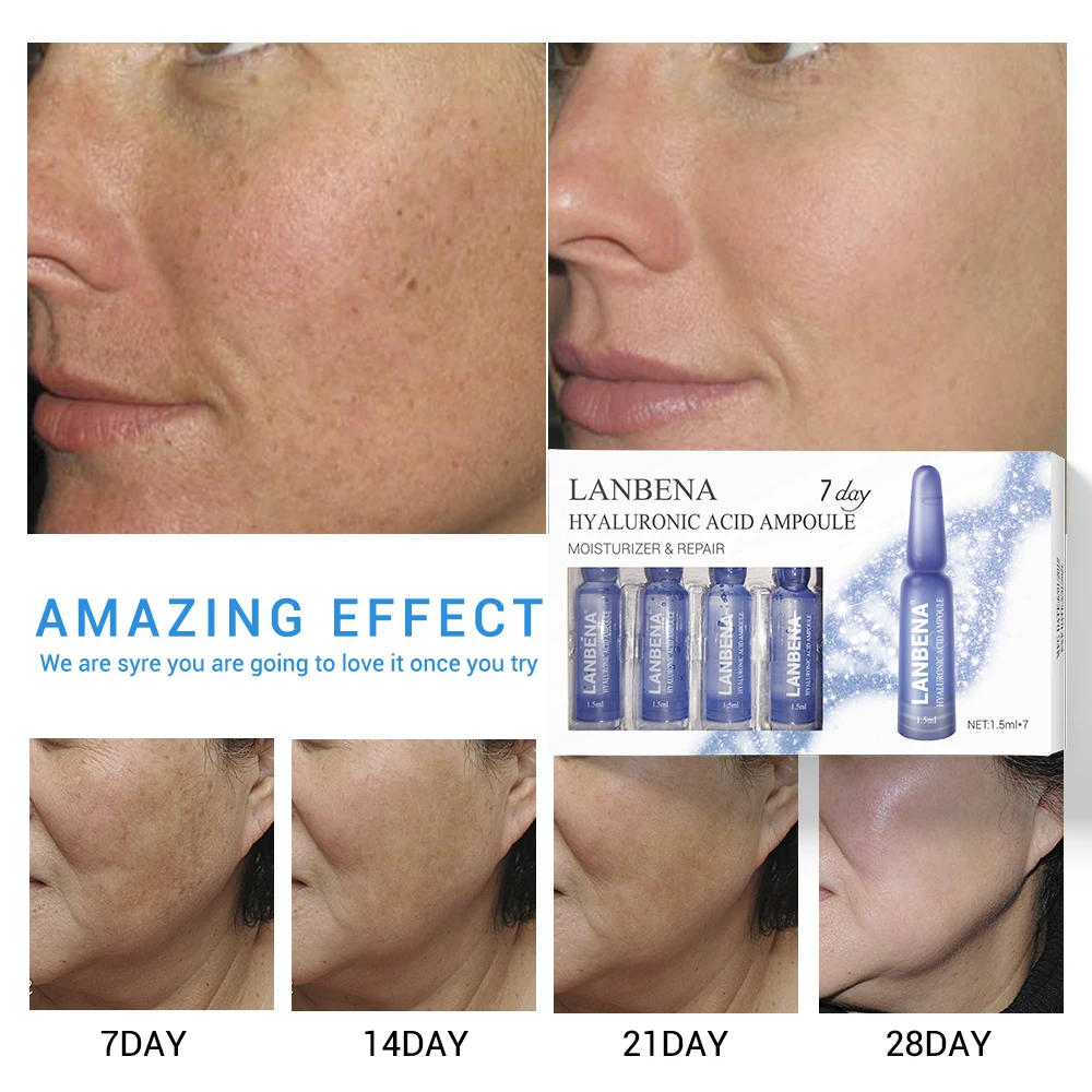 LANBENA Витамин С отбеливающие ампулы эссенция осветляющая сыворотка выцветающие
