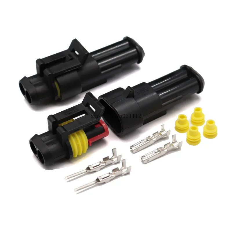 10 sets Kit 1P 2P 3P 4P 5P 6P AMP 1.5 male and female Plug Automotive waterproof connectors Xenon lamp lamp connector for car