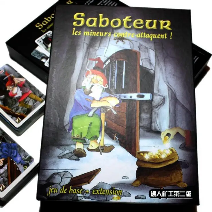 Saboteur настольная игра 1 + 2 VersionSaboteur1 версия Jeu De play card забавная с английскими