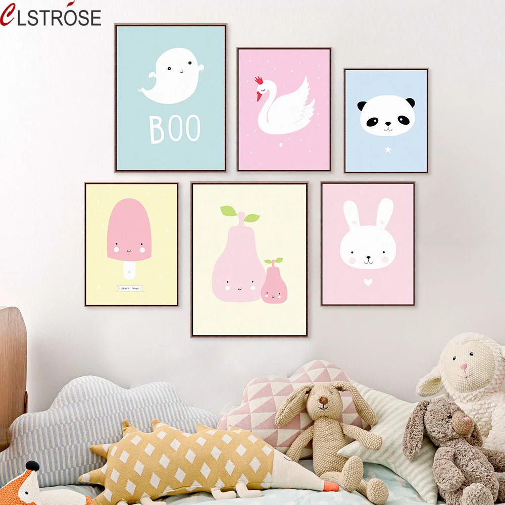 CLSTROSE современный кавайный Северный для кошки кролика пингвина панды холст