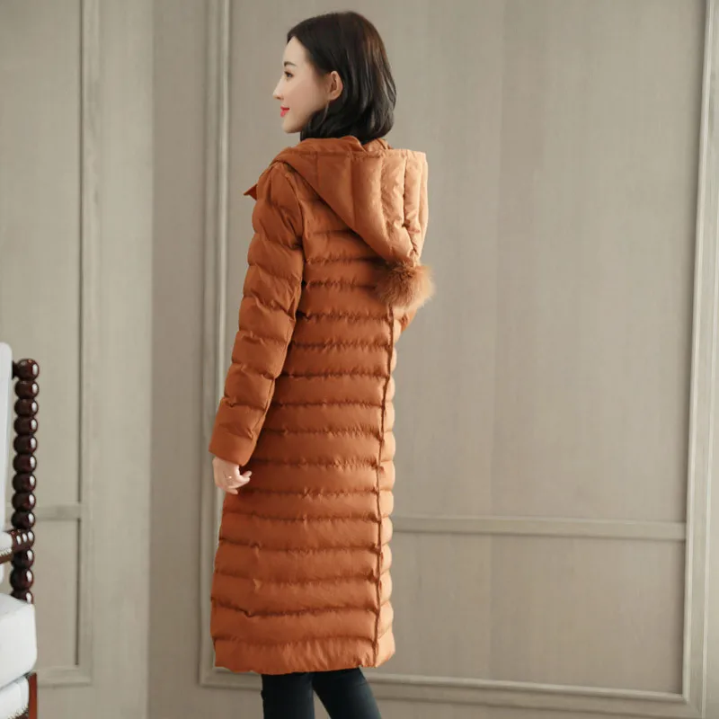 Новинка 2017 года Для женщин Мужские парки с капюшоном волосяная луковица украсить