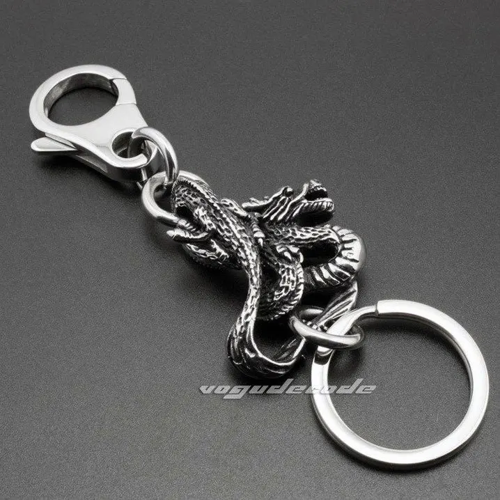 

Мужская подвеска на талию в восточном стиле из нержавеющей стали 316L, крутой Байкерский брелок с драконом, 3H002KC