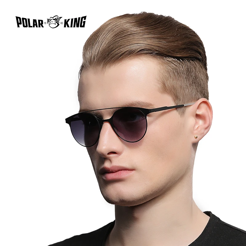 Polarking из нержавеющей стали унисекс солнцезащитные очки UV400 мужские круглые