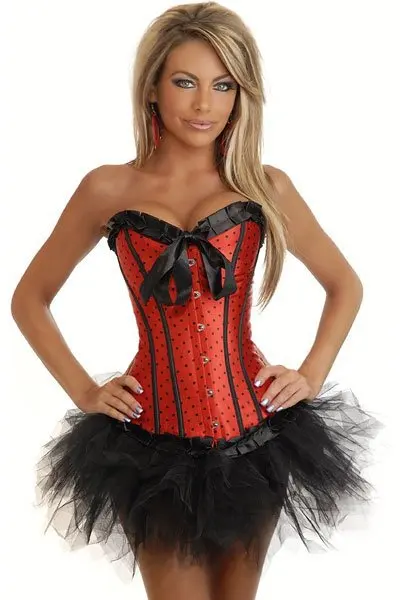 Сексуальные корсеты для женщин нижнее белье в горошек топ готический корсет