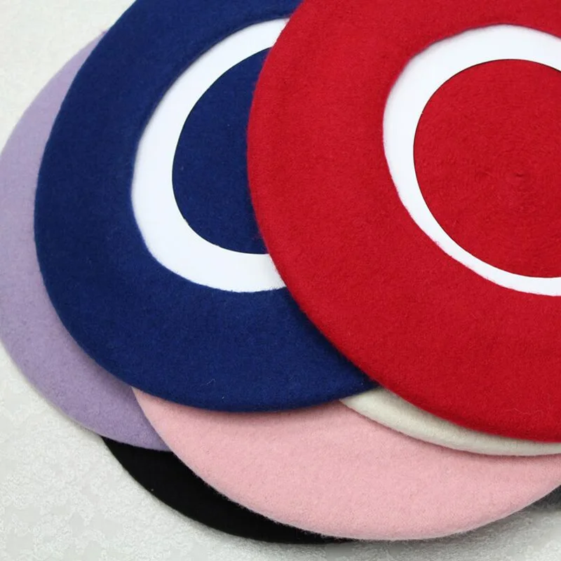 Высокое качество 100% чистая шерсть Для женщин Элегантный берет зимние теплые