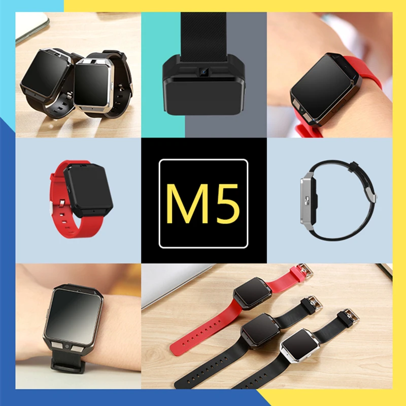 Фустер M5 ОС Android 6.0 Смарт-часы 1 ГБ + 8 памяти GPS SmartWatch Поддержка сим-карты и Bluetooth