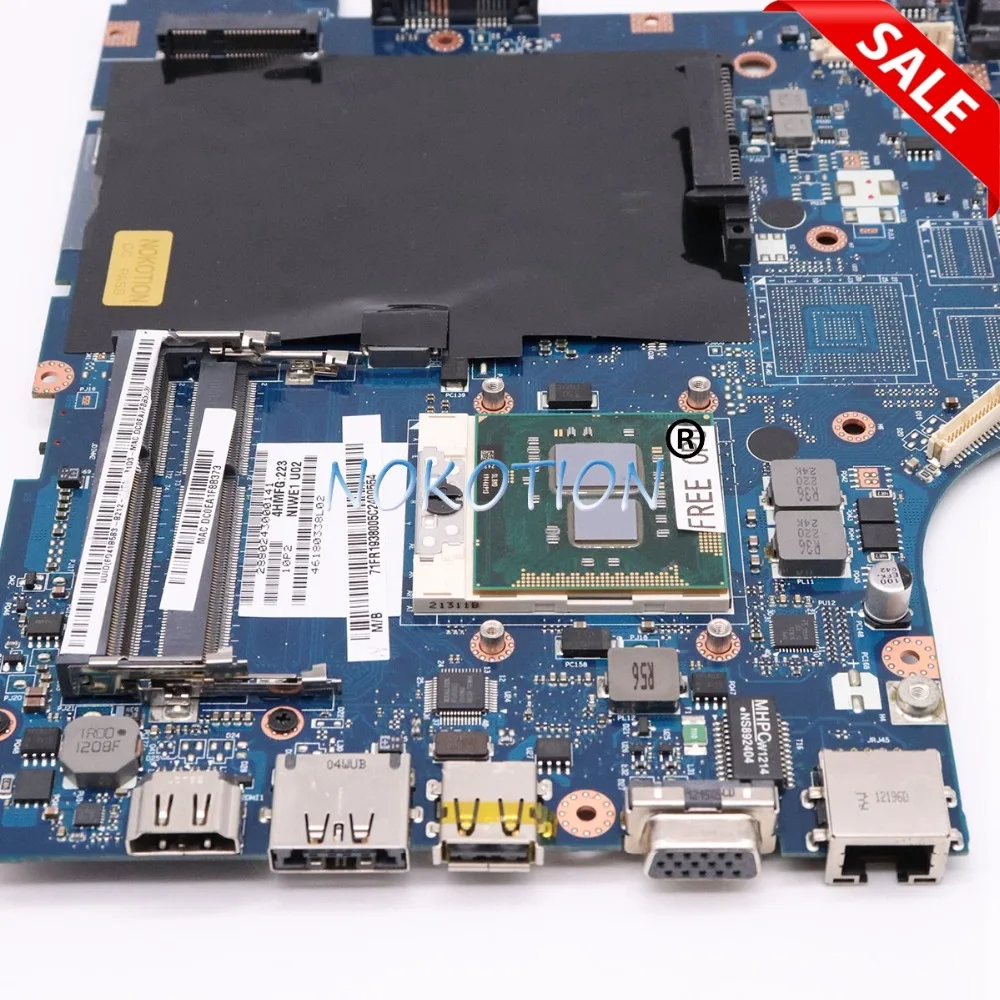 Материнская плата NOKOTION для ноутбука lenovo g460 LA 5751P intel hm55 gma hd ddr3 материнская