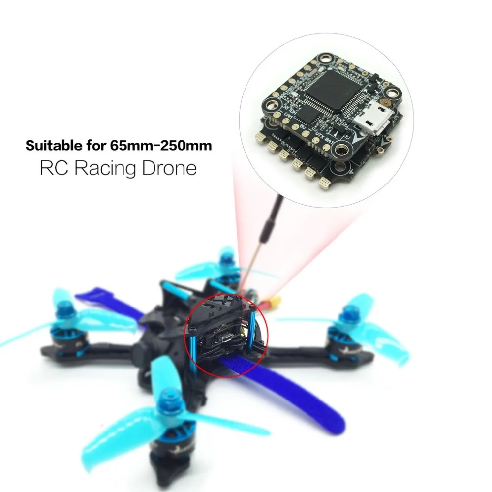 HGLRC XJB F4 башня Полетный контроллер Betaflight OSD 2-4S 4в1 Blheli_S ESC для 65 мм-250 мм RC гоночный