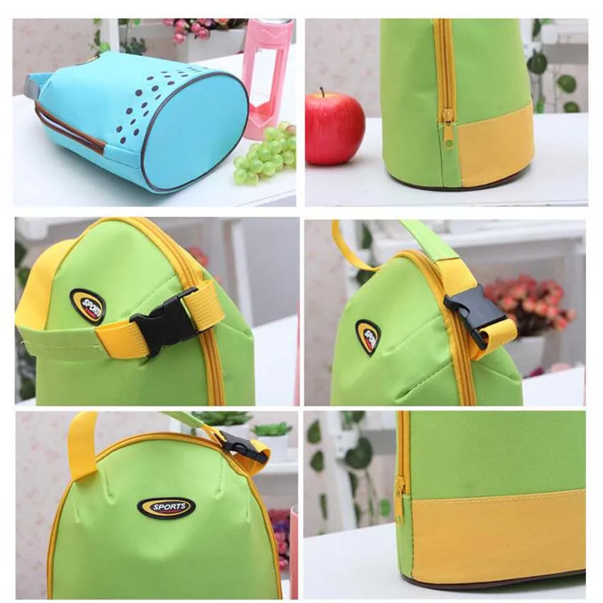 Модный портативный изолированный холщовый Ланч-бокс сумка термопищевой