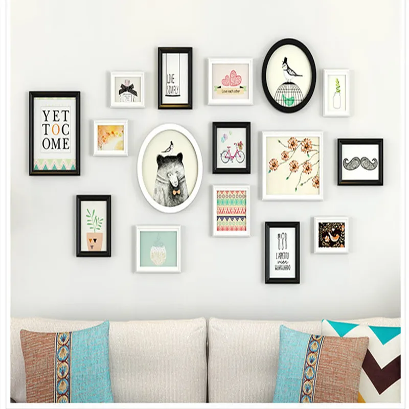 Светильник свежий фоторамка украшения 16 шт./компл. высокое качество деревянные