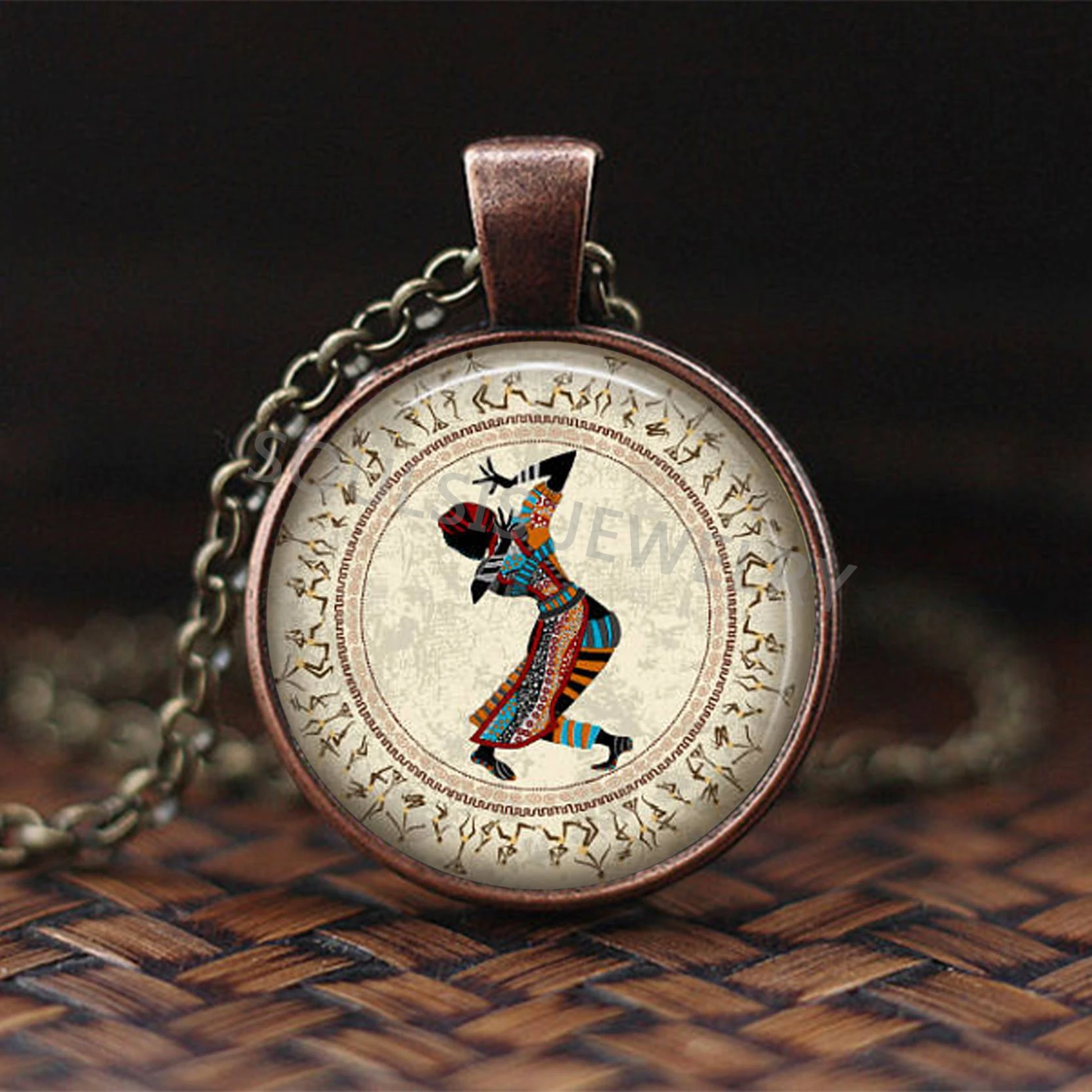 Готический Египетский Властелин преисподней кулон с анубисом ожерелье винтажная Женская мода ювелирные изделия подарок Серебряная цепочка, стекло, кабошон