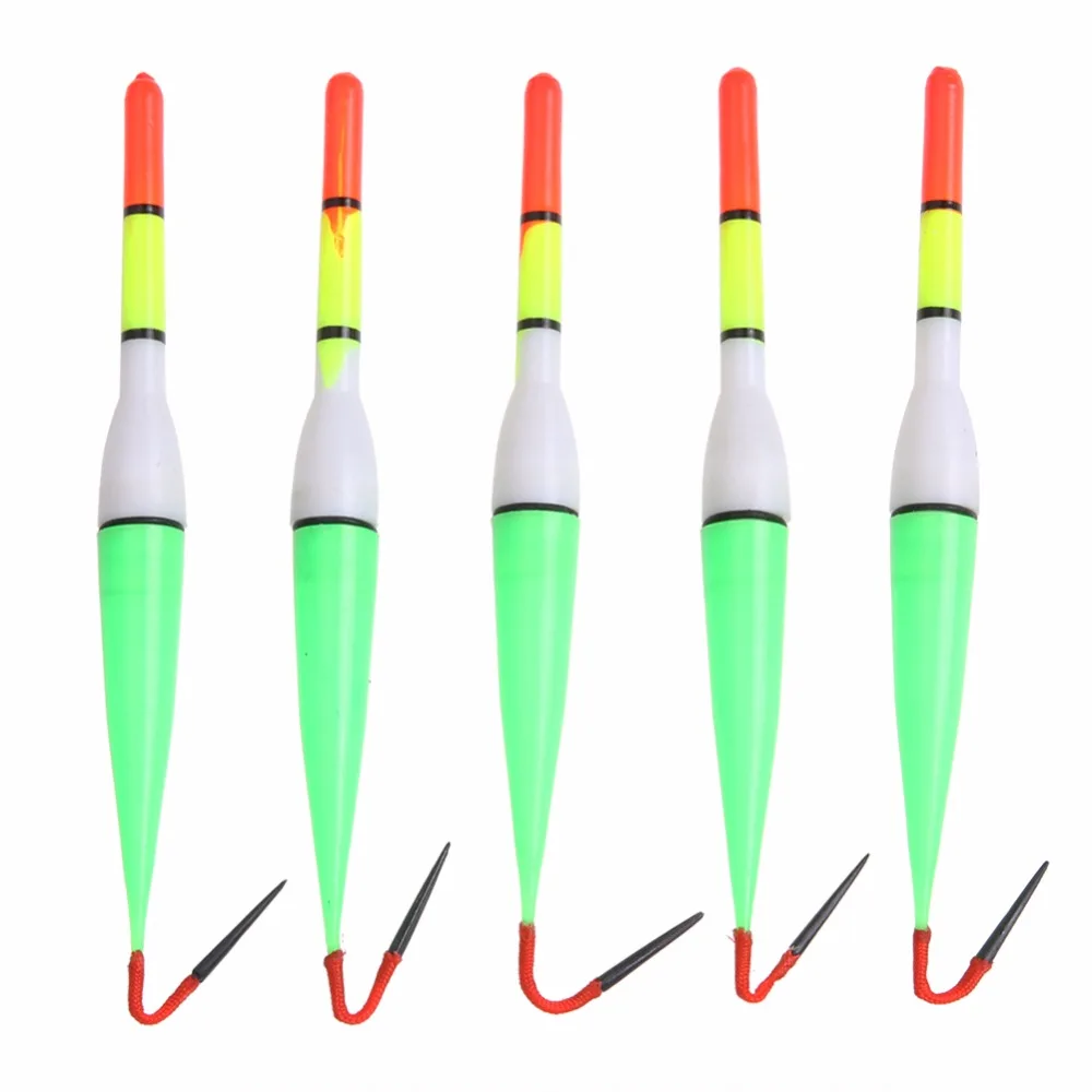 5 шт. светящийся плавающий рыболовный пробковый пластиковый светодиодный легкий