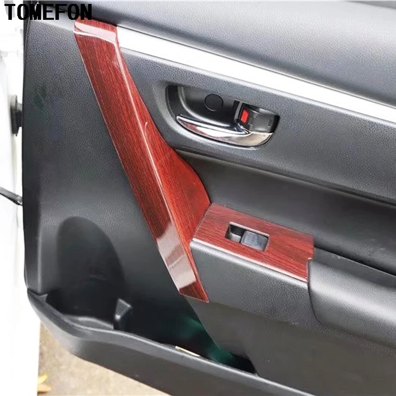 TOMEFON для Toyota Corolla 2014 2015 2017 2018 Стайлинг автомобиля краска по дереву Авто внутренние