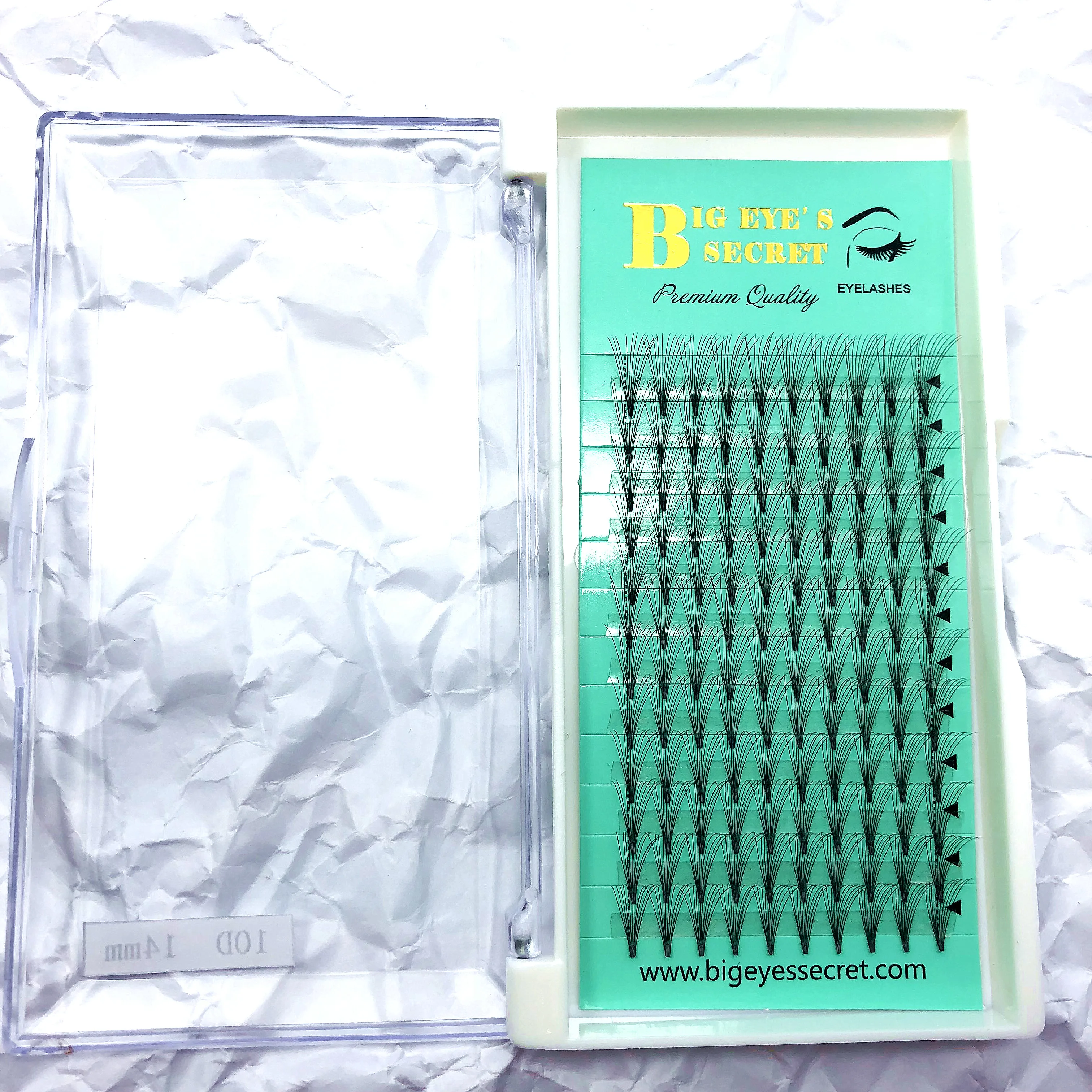 big eyes secret 10D volume premade Fans eyelash extension all size makeup tools professional handmade Mink luxury | Красота и