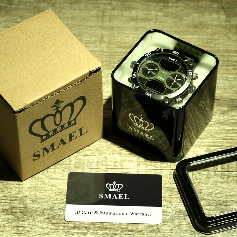 SMAEL большие часы для мужчин 2017 водонепроницаемые спортивные топ люксовый бренд