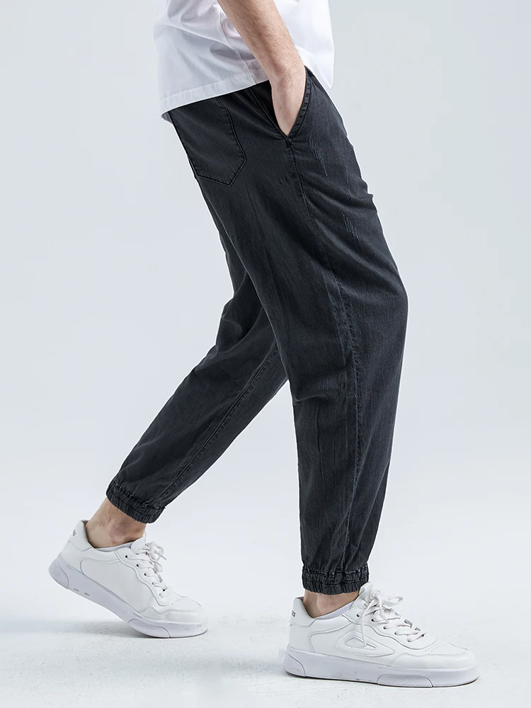 Пионерский лагерь Новый Для мужчин хлопка стрейч джинсы брюки Slim Fit джинсовые