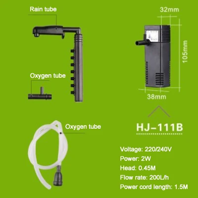 HJ111B 2w SUNSUN аквариумный аквариум встроенный фильтр для накачивания воды увеличение аквариум с подачей кислорода пруд резервуар, аквариум фильтр 220 в дождь Drenching - Цвет: HJ111B 2w
