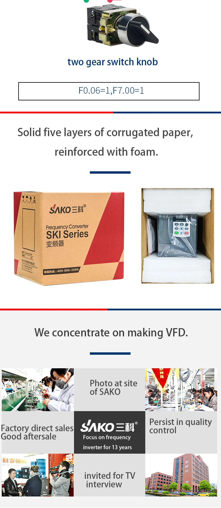 Sako 4KW VFD вход 220V 1ph на выход 380V 3ph инвертор переменной частоты для управления скоростью двигателя