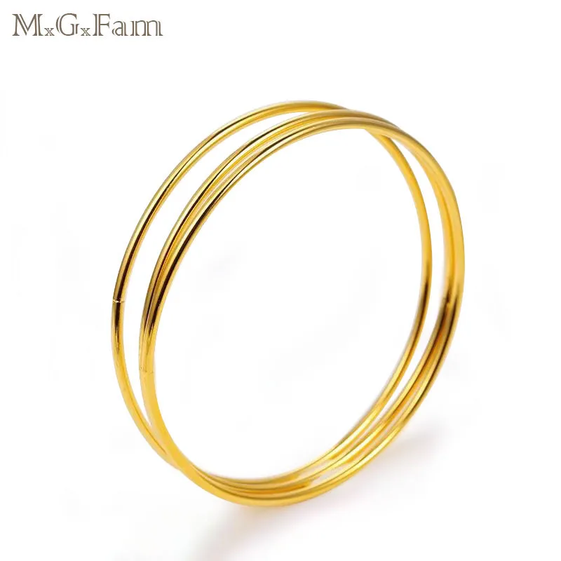M.G.Fam (3 шт./компл.) гладкие браслеты обручи для женщин модные ювелирные изделия