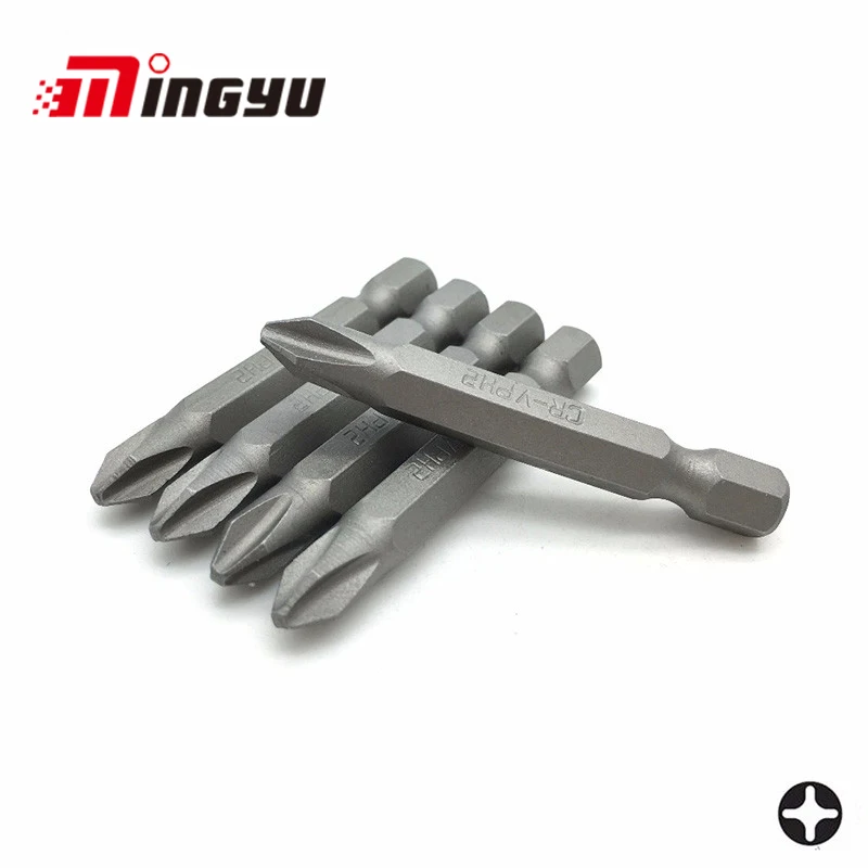 

5Pcs 1/4" PH2 Hex Philips Screwdriver Bits Tools Set Kit 50MM