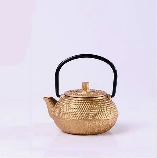 Чайник Tetsubin из чугуна в японском стиле золотистый чайник hobnail Мини Железный