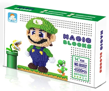 Box Материал мини блок игрушка Супер Марио Дизайн Мультфильм Шоу большой размер 4700 шт Алмазный Блок Горячая Детские игрушки - Цвет: Box