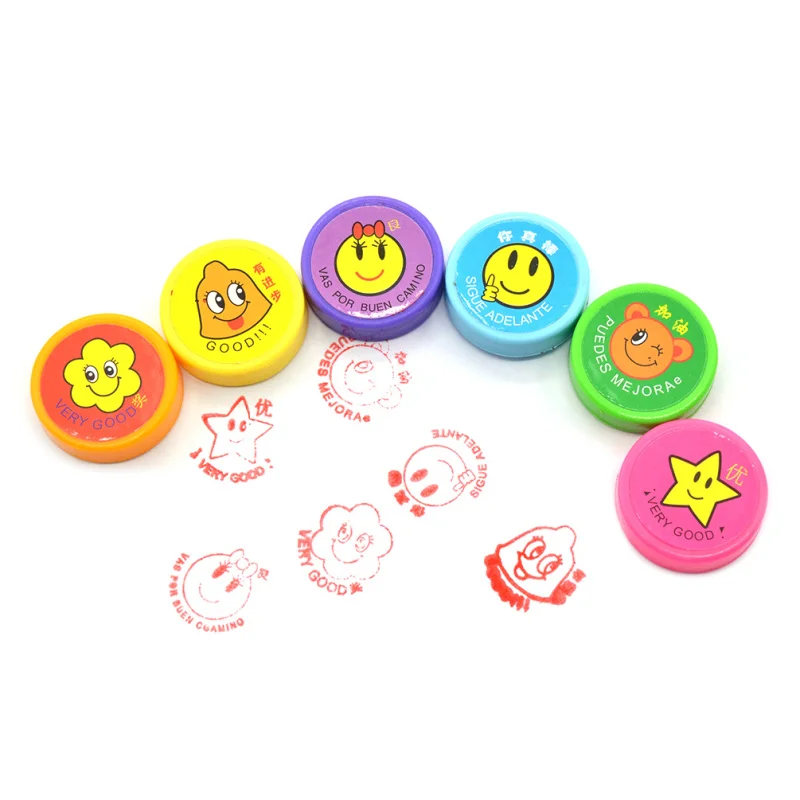 Она любит 6 шт. круглый Форма прекрасные дети Улыбка самоокрашивающегося