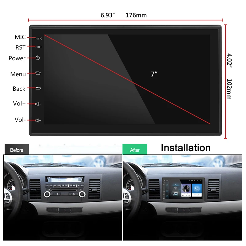 2din 7 дюймовый android автомобильный радиоприемник WI FI gps навигации Bluetooth USB плеер 1 г DDR3