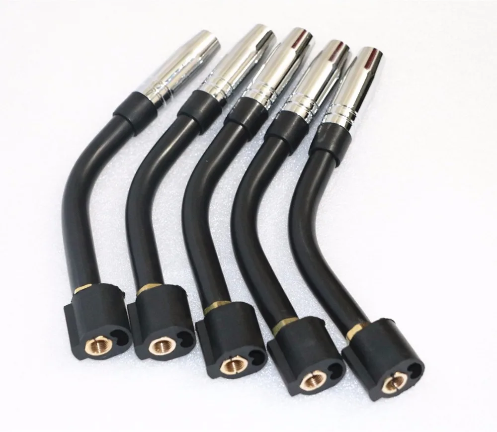 

CO2 Mig Mag welding torch aircooled MB 5PCS 15AK swan neck contact tip holder gas nozzle M6*25MM