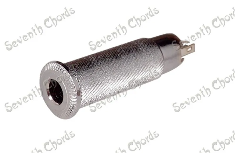 10 шт. хромированный внахлест цилиндр бас гитара разъем вход/выход гитарный 1/4 &quot6