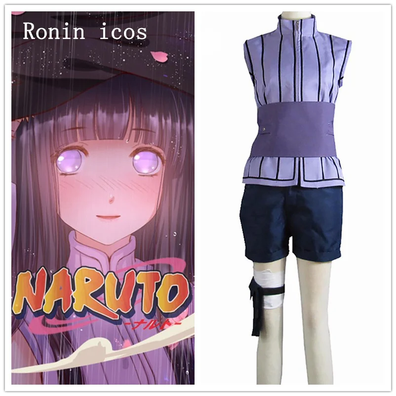 

Anime Hyuga Hinata Uzumaki Cosplay Women's Halloween Party Costume Full Set