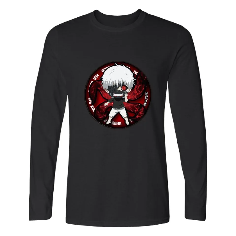 Кен канеки в аниме Токийский Гуль Футболка Горячая Мужская спиральная модная