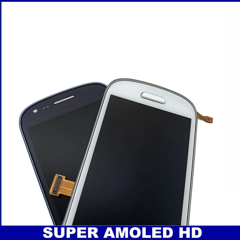 100% супер AMOLED lcd для samsung Galaxy S3 Mini I8190 S дисплей кодирующий преобразователь