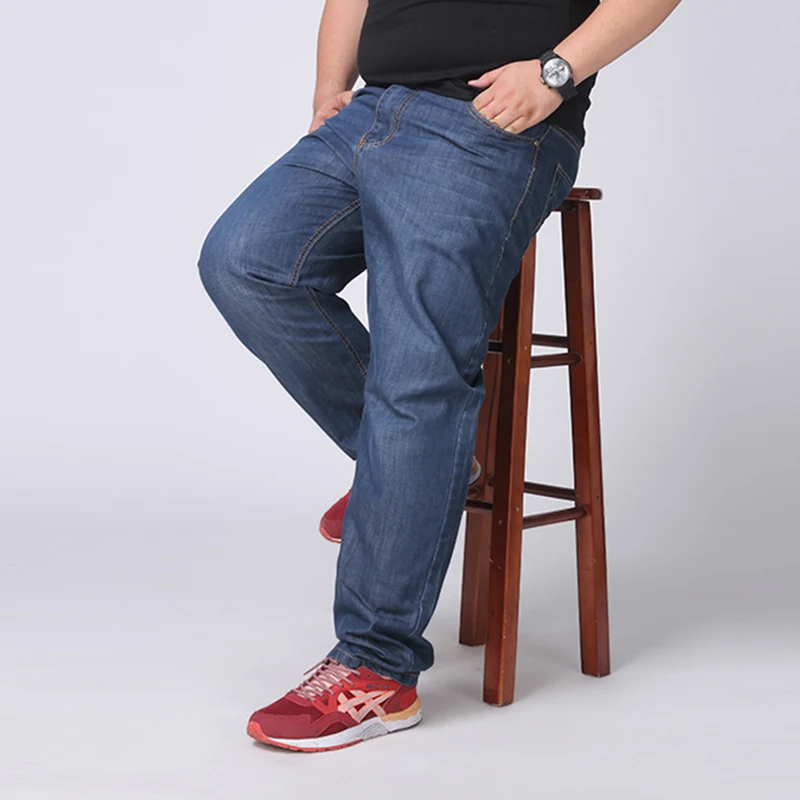 Мужские прямые джинсы в деловом стиле голубые брюки карго из хлопка размеры 42 44 46