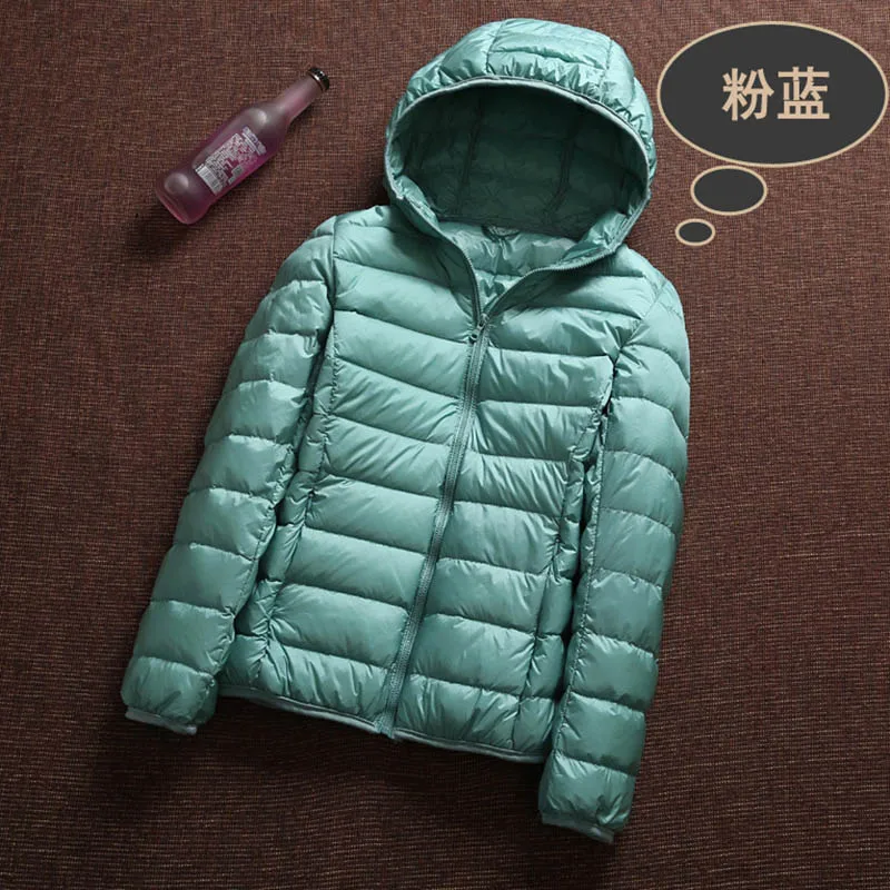 Женский ульсветильник пуховик на 90% белом утином пуху с капюшоном|hooded down|hood hoodhood