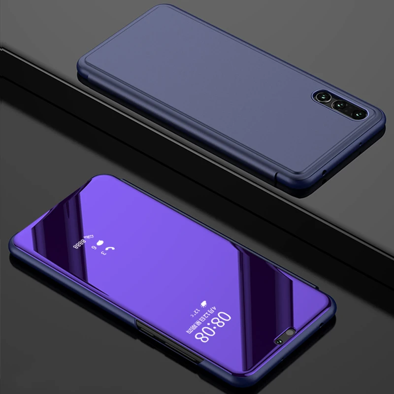 Прозрачный зеркальный чехол для смартфона Huawei P20 P30 Pro модные кожаные чехлы с