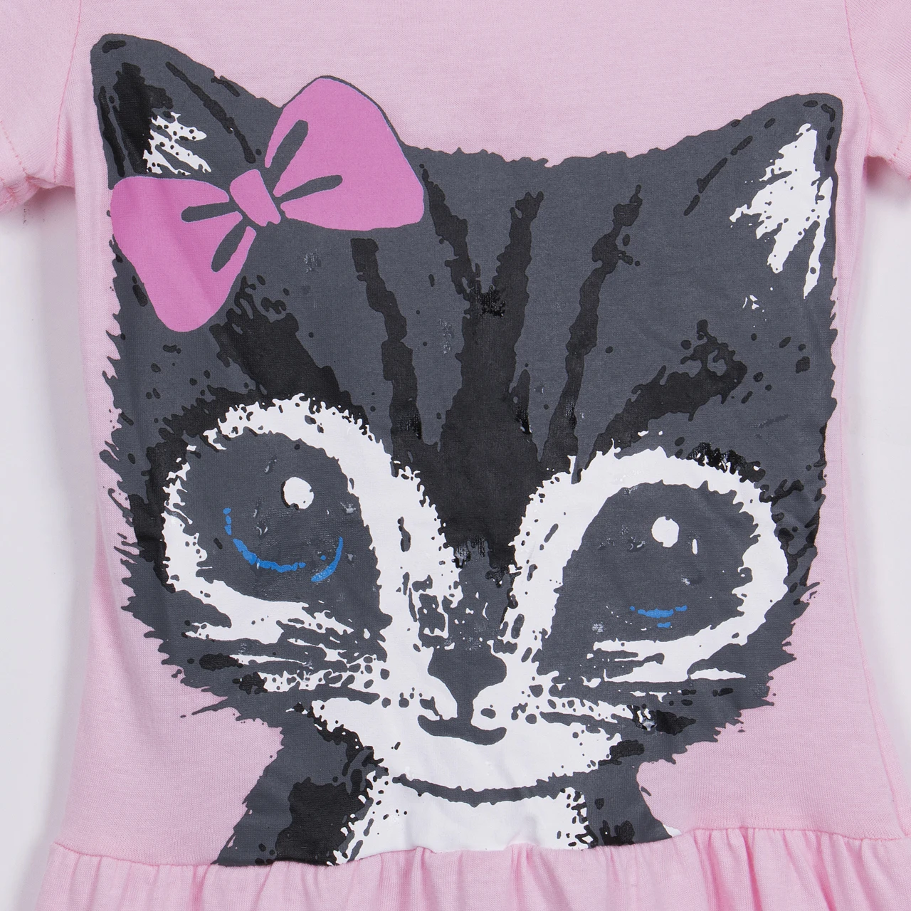 Pudcoco модное популярное новое летнее хлопковое детское платье с коротким рукавом