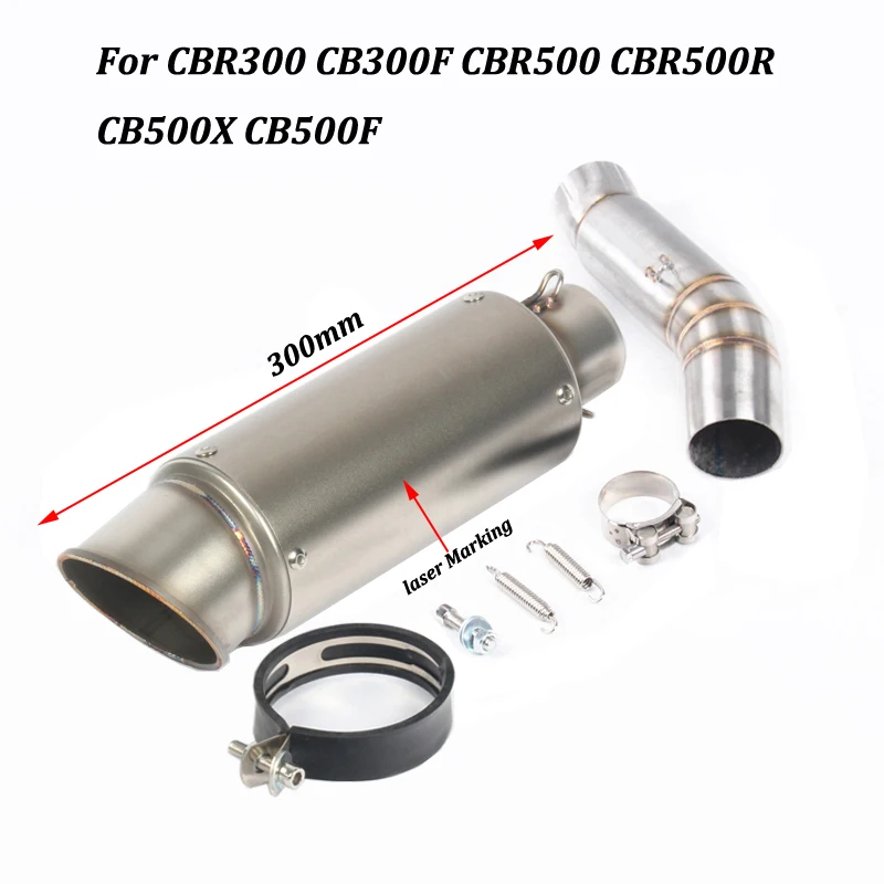 Для Honda CBR500 CBR500R CB500X CB500F мотоцикл глушитель модифицированный со средней связью