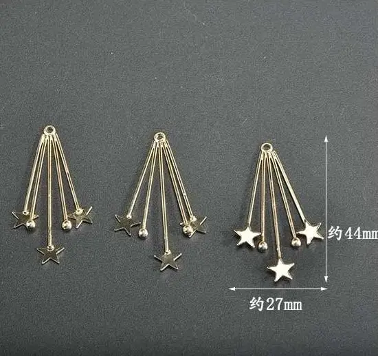 Diy ручной работы с медным покрытием золото 14k вентилятор Метеор треугольники