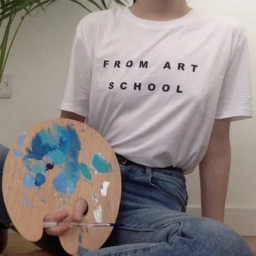

Новое поступление, футболка в стиле Tumblr из школы искусства, футболка trumblr, высококачественные хлопковые футболки Tumblr, повседневные топы, бес...