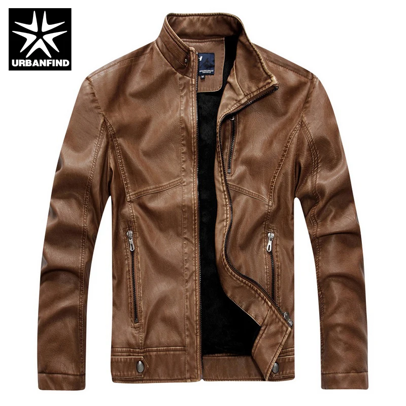 2017 осень-зима кожаная куртка Для мужчин Мото-куртки Повседневное Мода jaqueta de couro