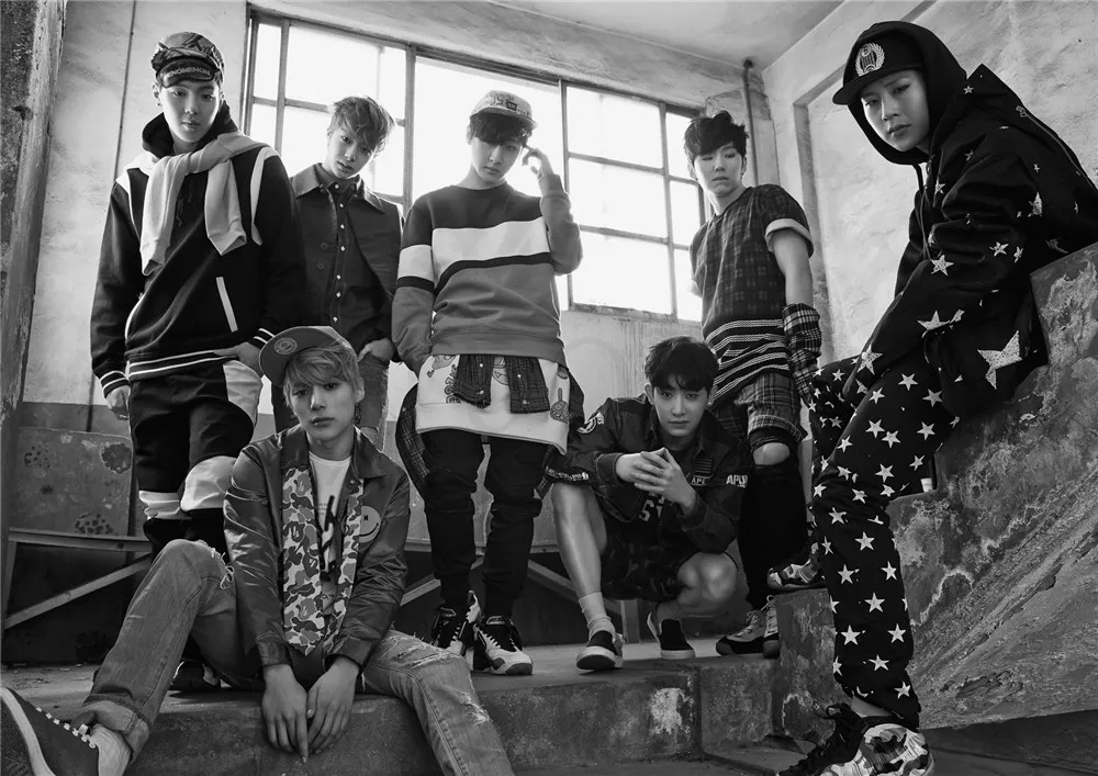 Золотой Monsta X постеры, K-POP, наклейки на стену с белым покрытием, бумажные принты, высокое разрешение, украшение для дома, искусство для дома, бренд - Цвет: Золотой
