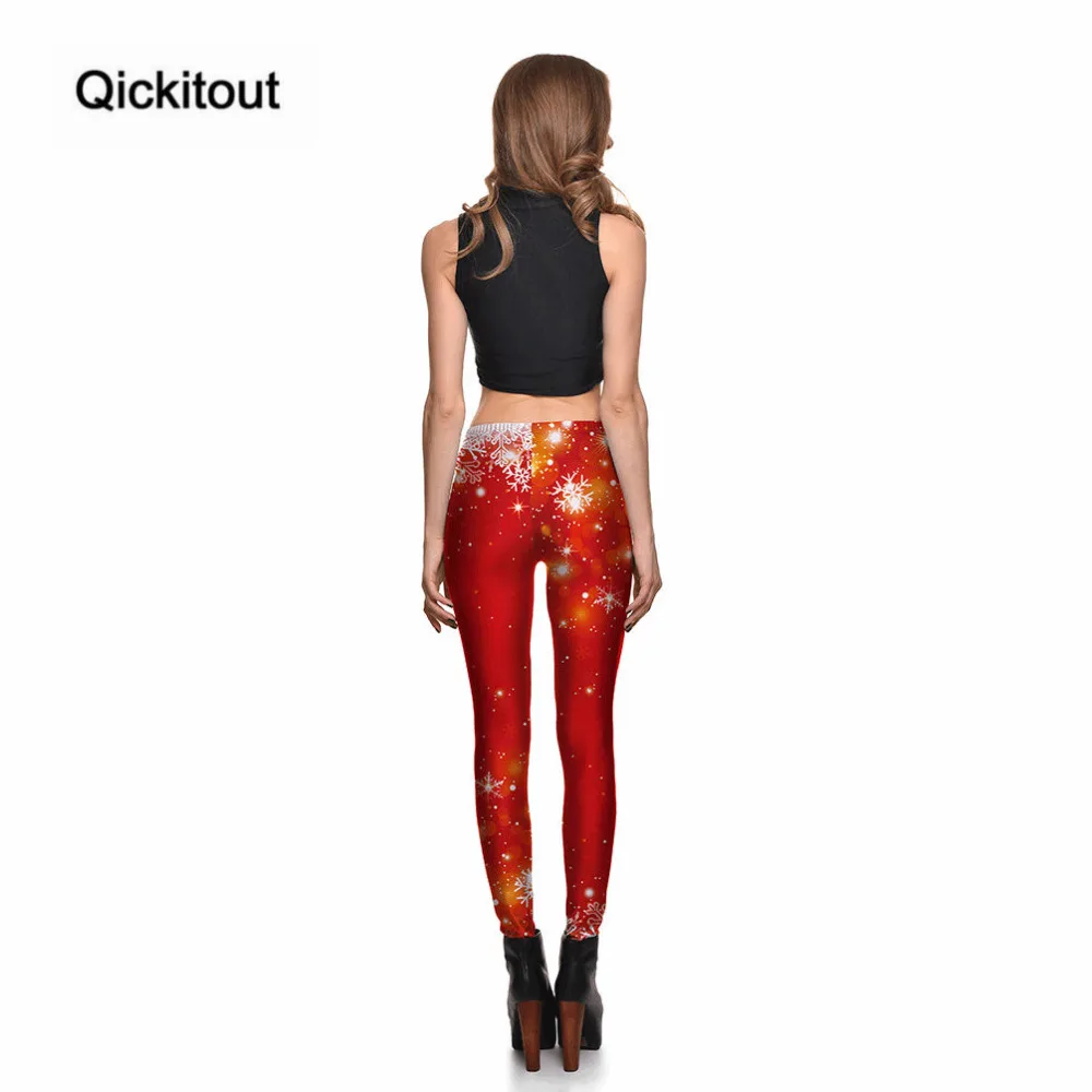 Qickitout леггинсы сексуальные модные новые женские красные галактические
